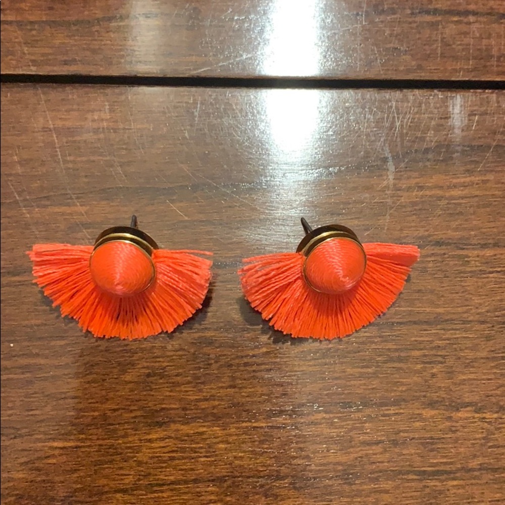 BAUBLEBAR summer fun fringe pink peach orange gold earrings NEW - Picture 7 of 8